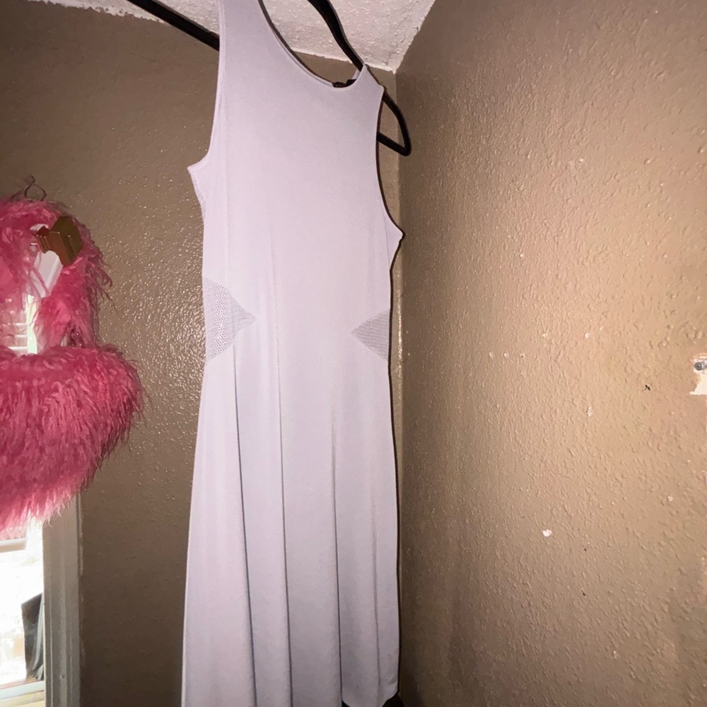 Elegant Gray Sleeveless Dress